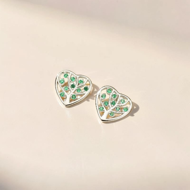 Boucles d'Oreilles Arbre de Vie – Arbre d'Amour, Argent 925