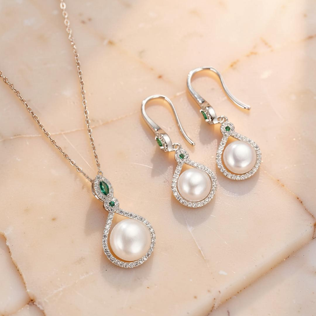 Boucles d’Oreilles Perle – Elegancia, Argent 925