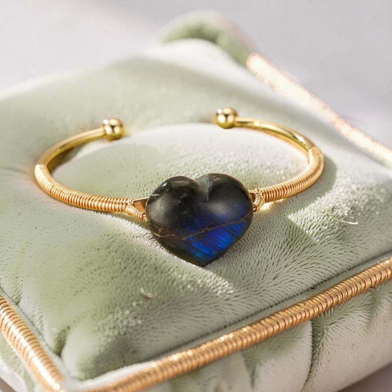Bracelet Labradorite – Cœur Mystique