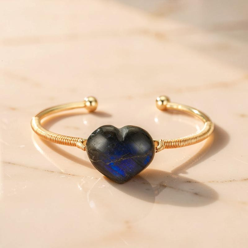 Bracelet Labradorite – Cœur Mystique