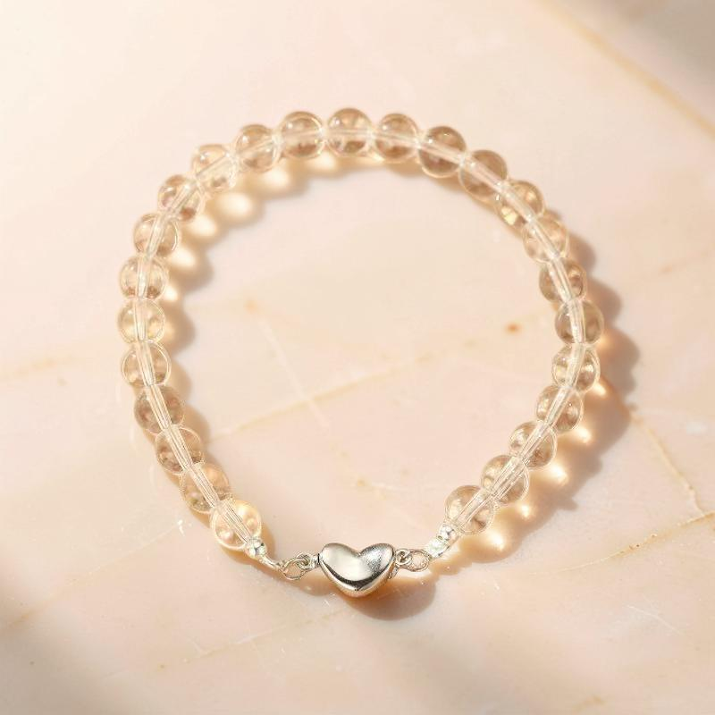 Bracelet Cristal de Roche – Pureté du Cœur, Argent