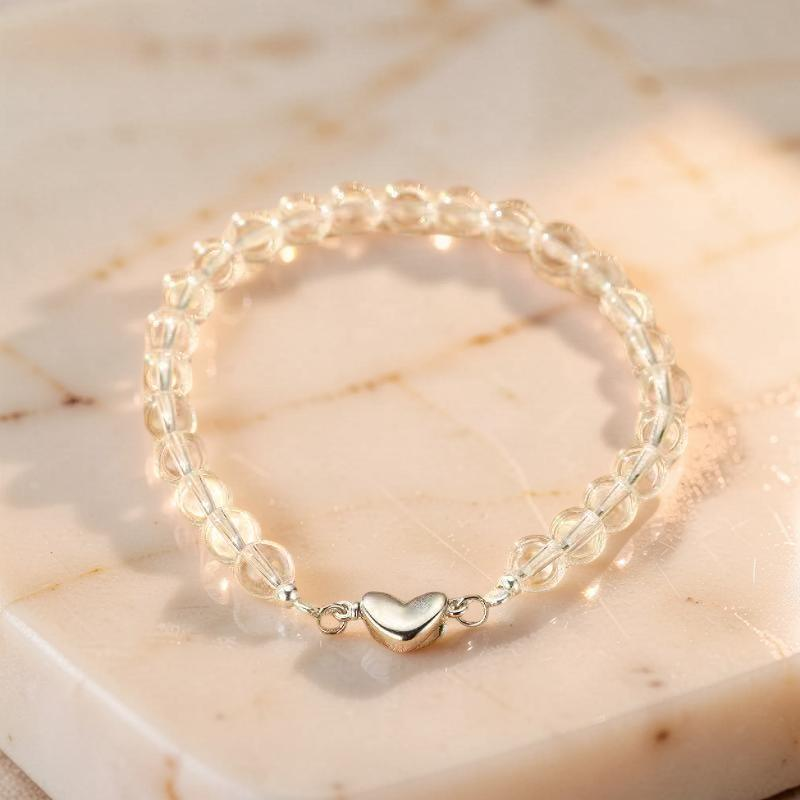 Bracelet Cristal de Roche – Pureté du Cœur, Argent
