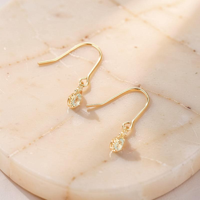 Boucles d'Oreilles Topaze – Éclat d'Elysée, Argent Plaqué Or