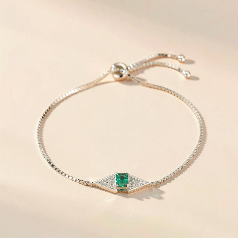 Bracelet Émeraude – Brillance Royale, Argent 925
