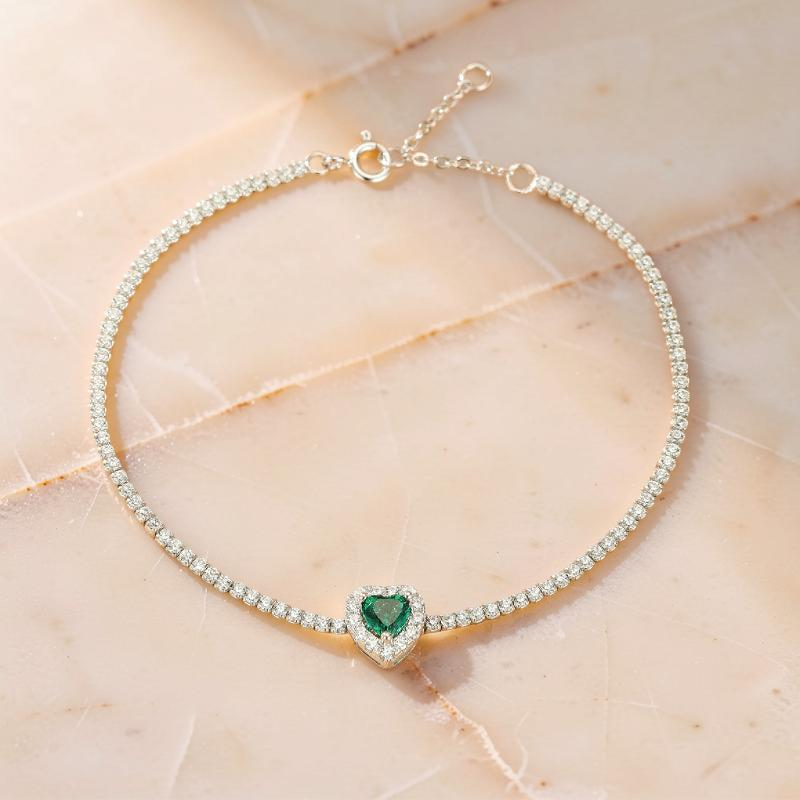 Bracelet Émeraude – Essence de Nature, Argent 925
