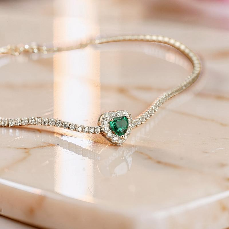 Bracelet Émeraude – Essence de Nature, Argent 925