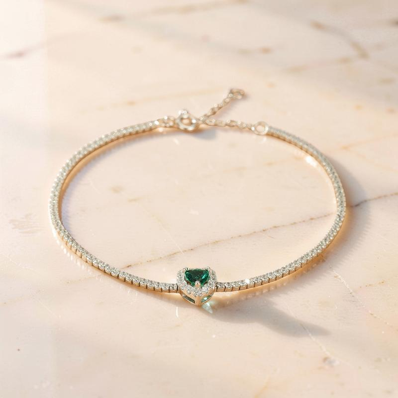 Bracelet Émeraude – Essence de Nature, Argent 925
