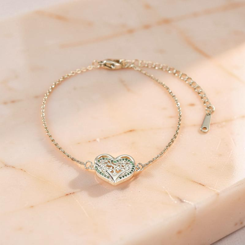 Bracelet Arbre de Vie – Cœur Végétal, Argent