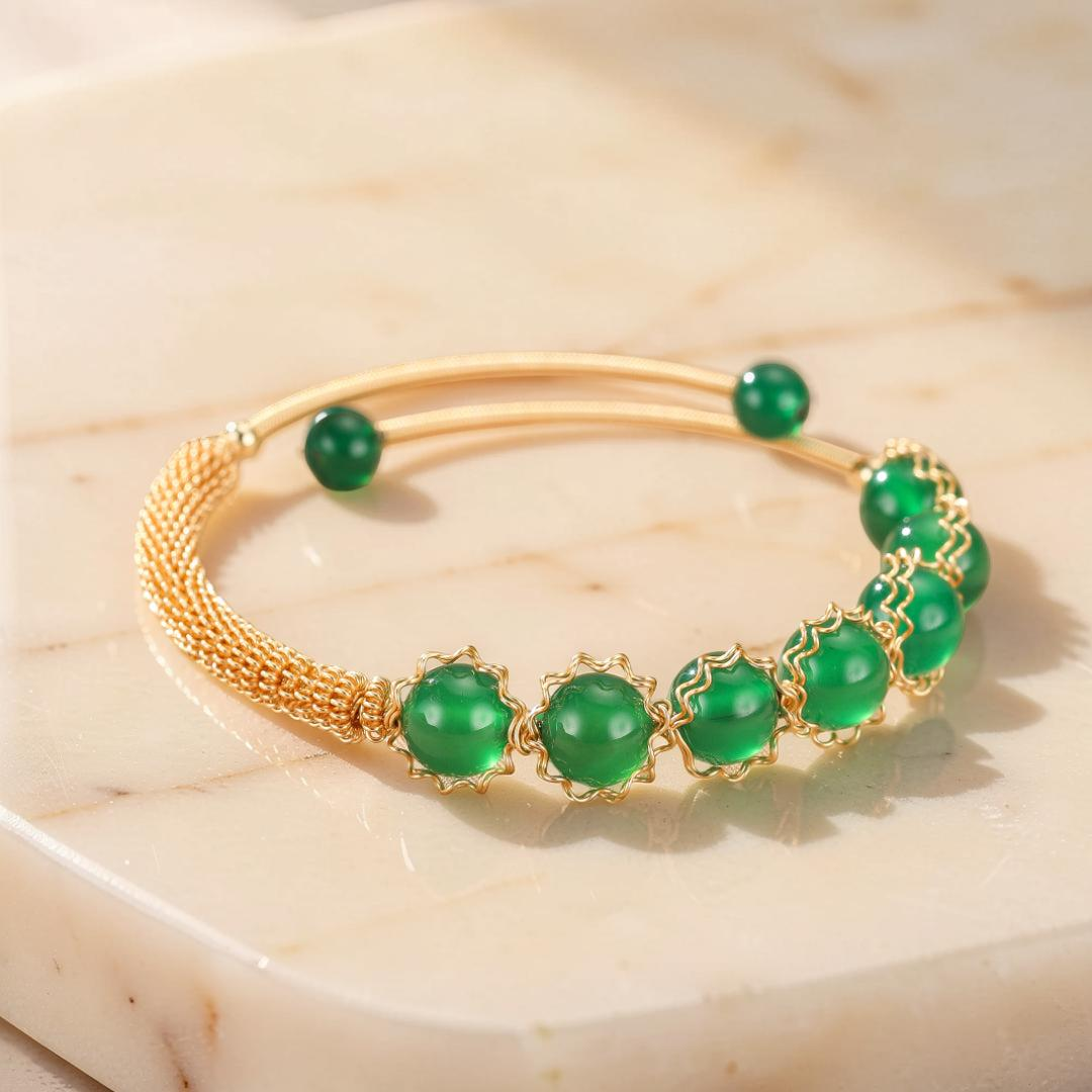 Bracelet Agate Verte – Force d’Harmonie