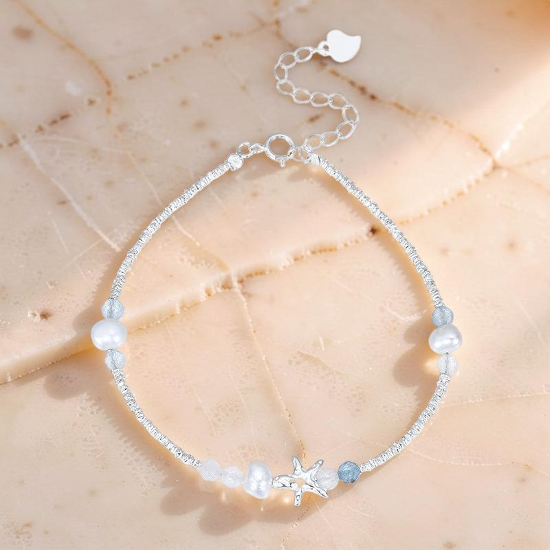 Bracelet Aigue-Marine – Vol Marin, Argent S925