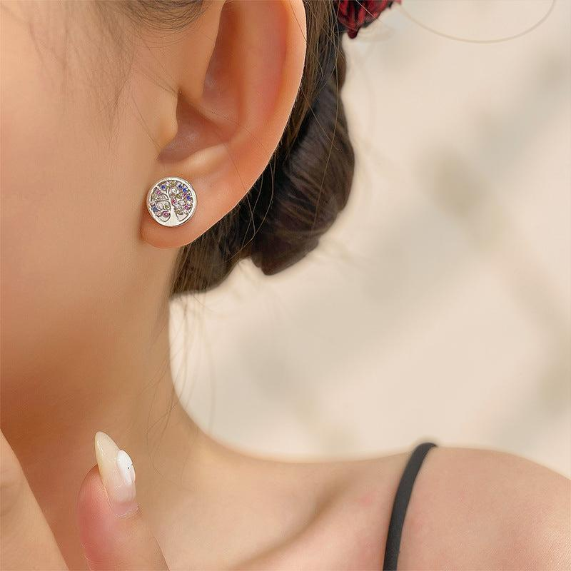 Boucles d'Oreilles Arbre de Vie – Vie Florissante, Argent