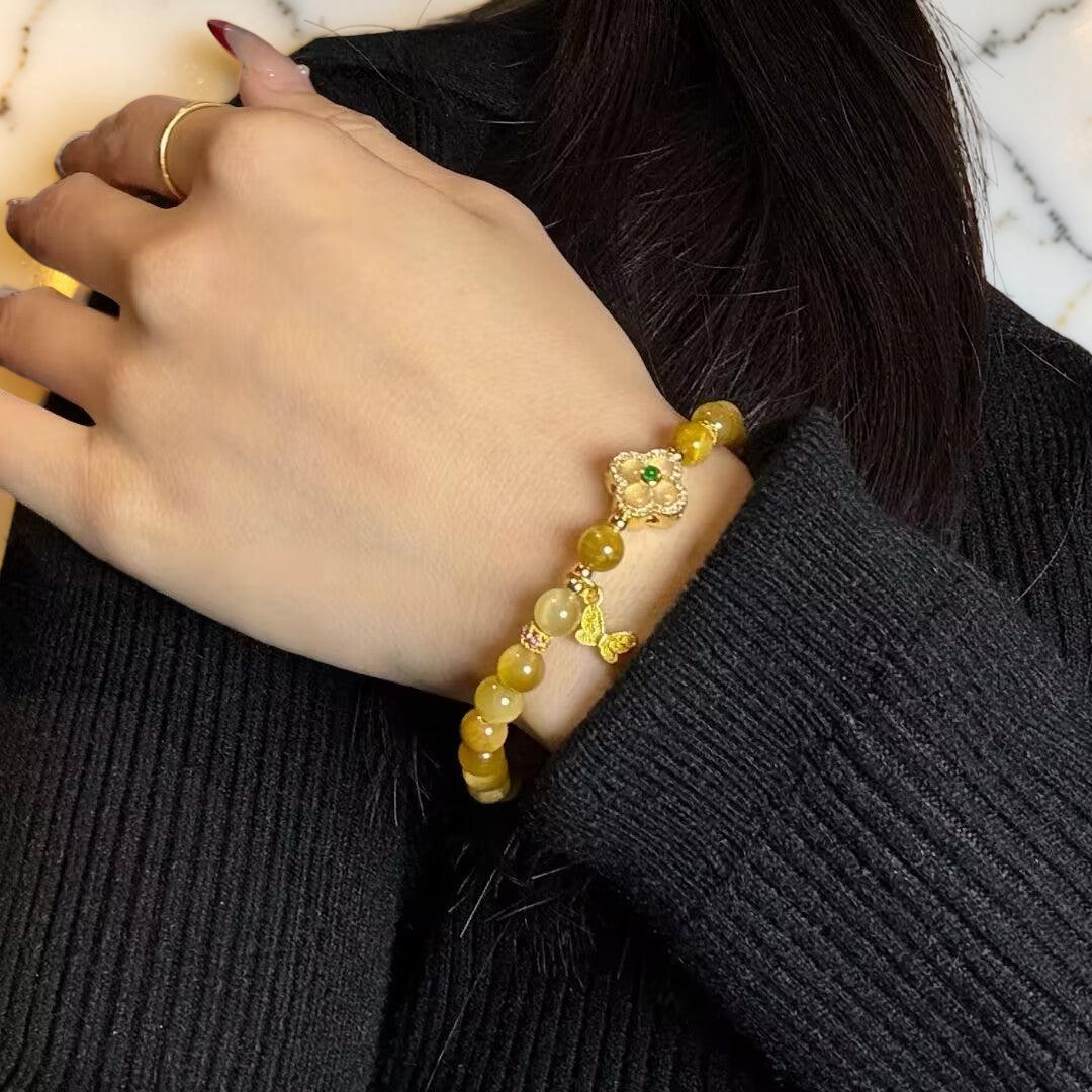 Bracelet Œil de Tigre – Chance Papillon