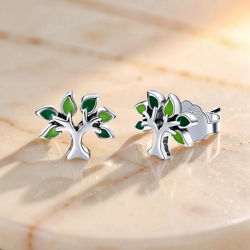 Boucles d'Oreilles Arbre de Vie – Énergie de Vie, Argent