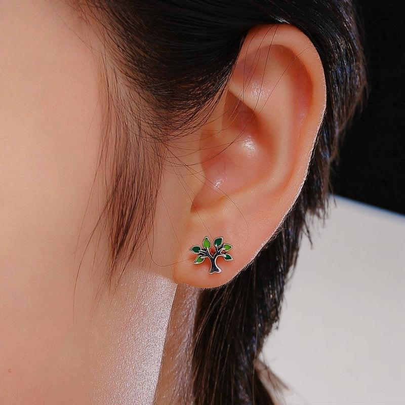 Boucles d'Oreilles Arbre de Vie – Énergie de Vie, Argent