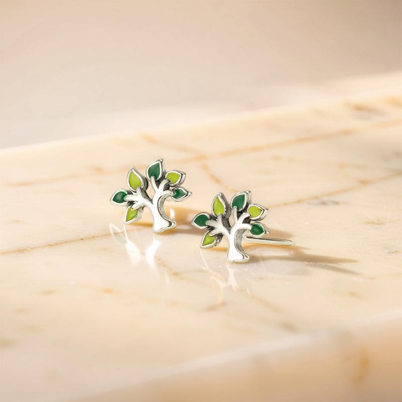 Boucles d'Oreilles Arbre de Vie – Énergie de Vie, Argent