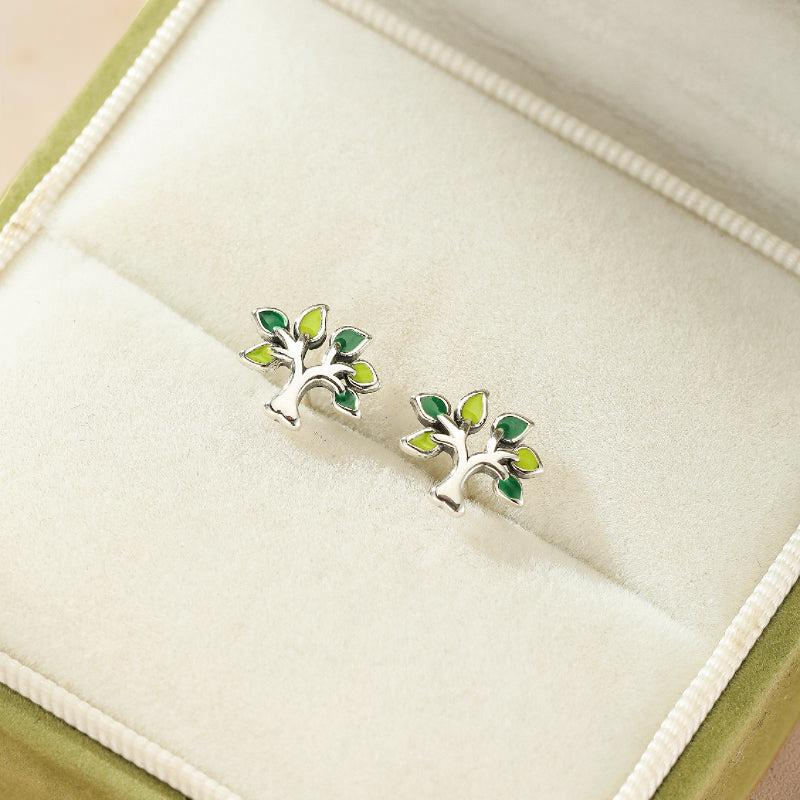 Boucles d'Oreilles Arbre de Vie – Énergie de Vie, Argent