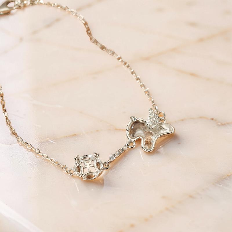 Bracelet Cristal de Roche – Porte-Bonheur Ailé, Argent