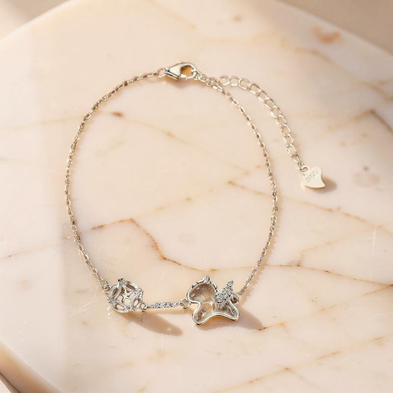 Bracelet Cristal de Roche – Porte-Bonheur Ailé, Argent