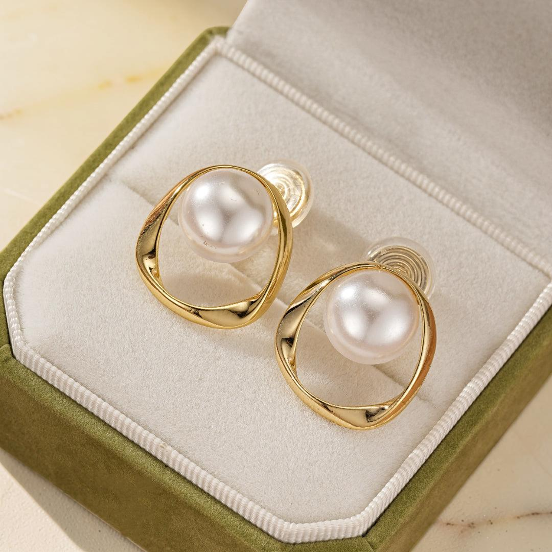 Boucles d'Oreilles Perle – Cercle Élégant