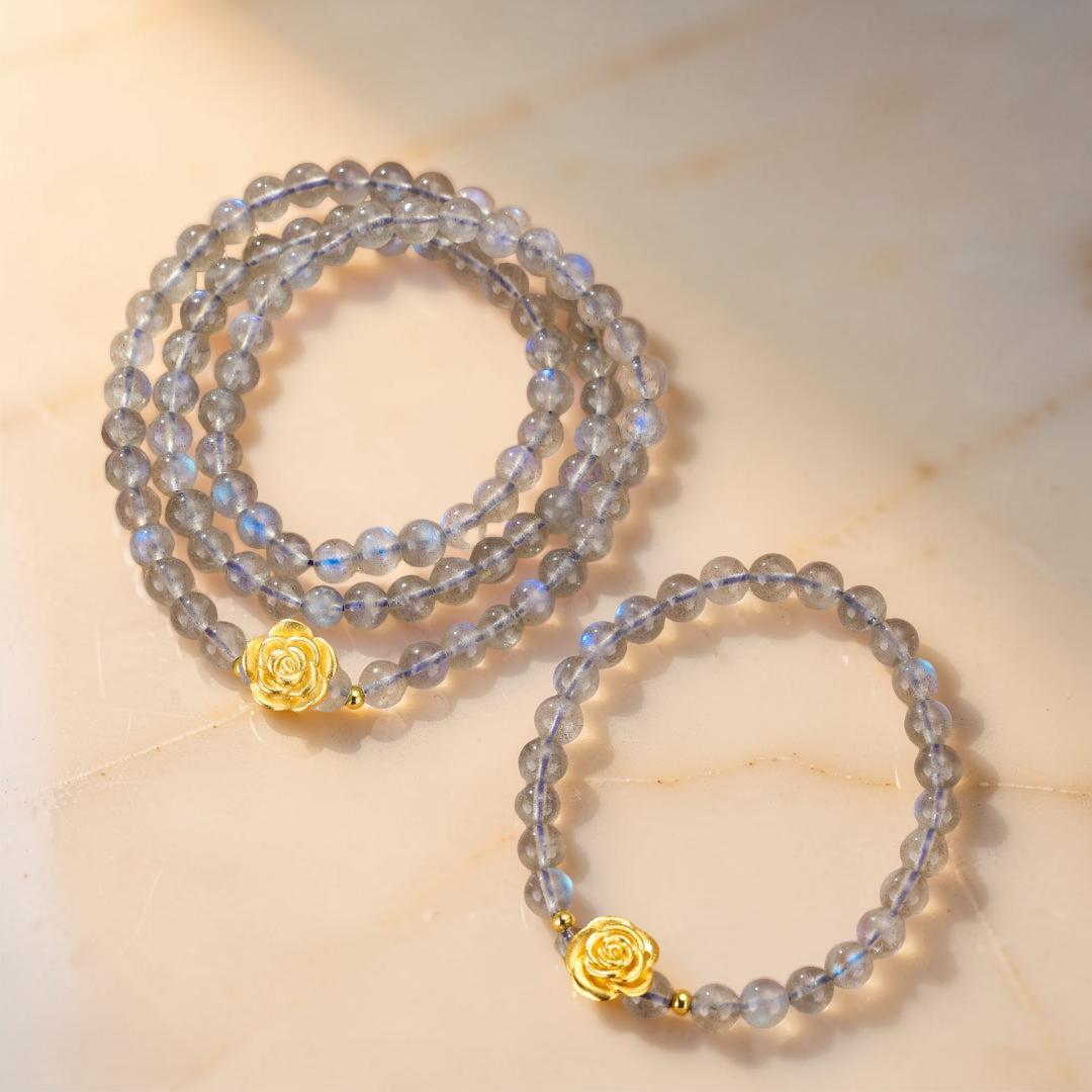 Bracelet Labradorite – Rose Doré