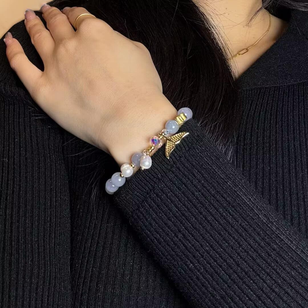 Bracelet Aigue Marine et Perle – Apaisement de Mer