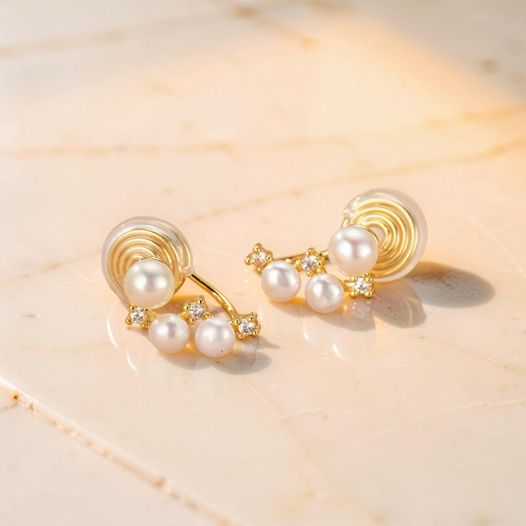 Boucles d’Oreilles Perle – Galaxie d’Éclats