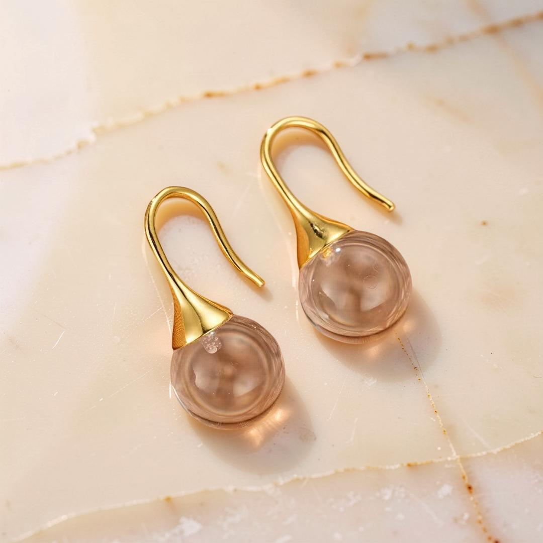 Boucles d'Oreilles Cristal de Roche – Lumière Pure, Argent