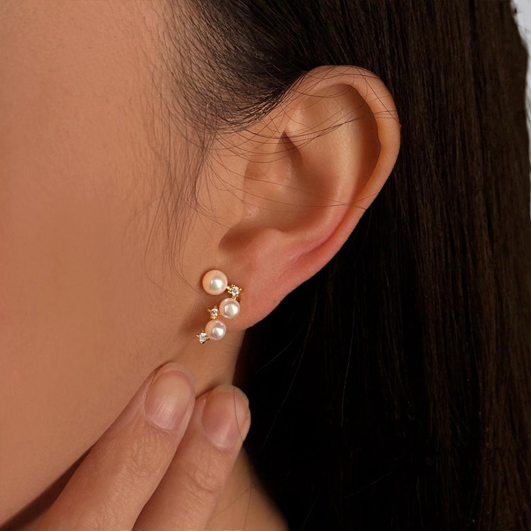 Boucles d’Oreilles Perle – Galaxie d’Éclats
