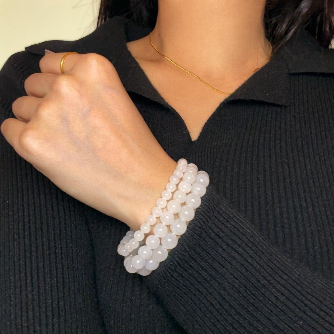 Bracelet Jade Blanc – Harmonie Intemporelle