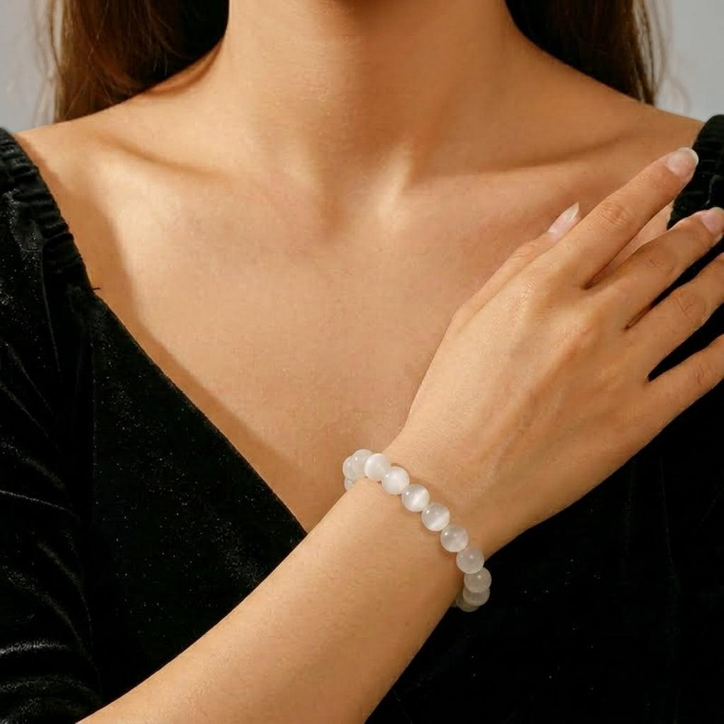 Bracelet Pierre De Lune Blanche – Aura Lunaire