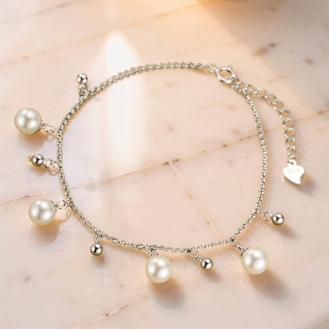 Bracelet Perle – Danse Lumineuse, Argent 925