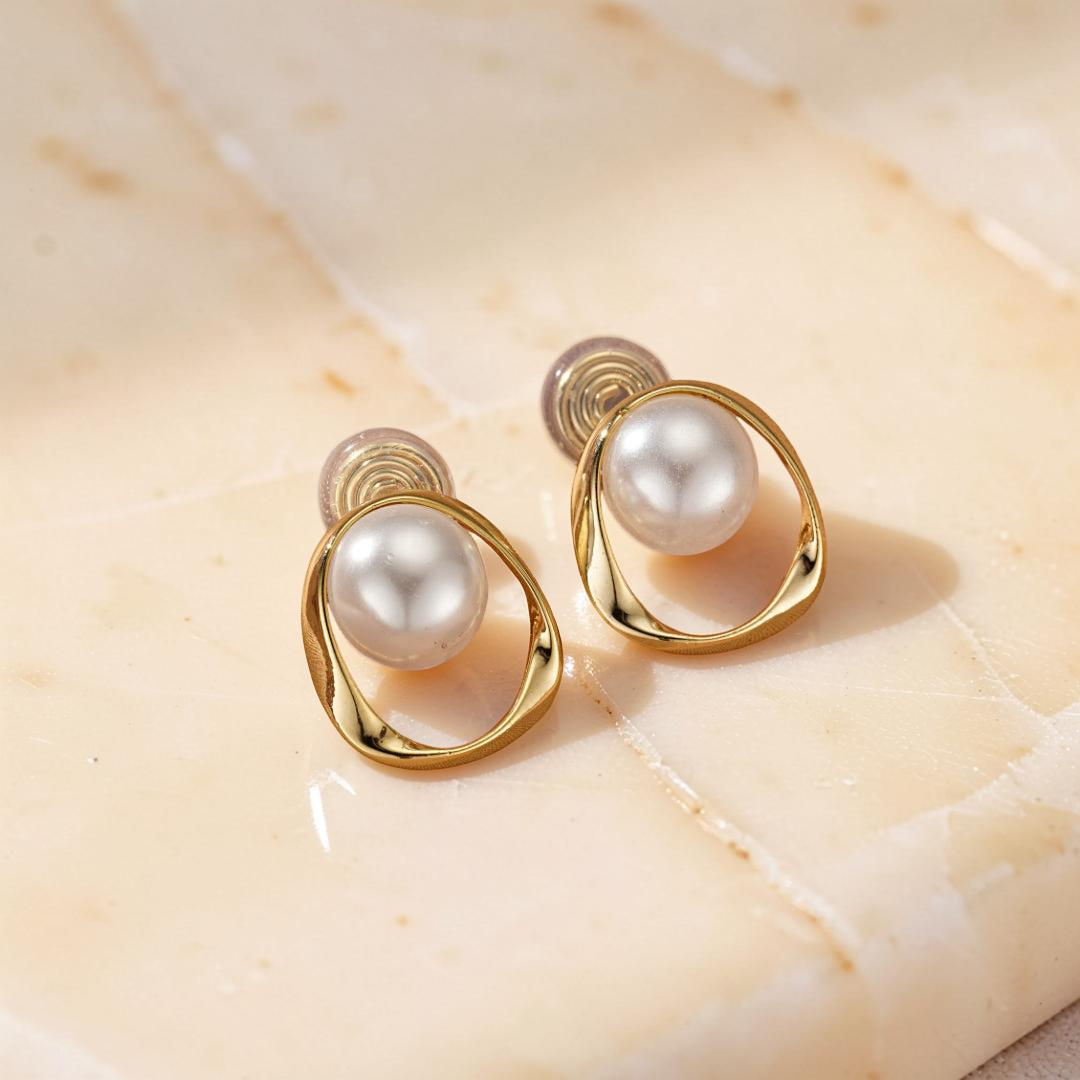 Boucles d'Oreilles Perle – Cercle Élégant