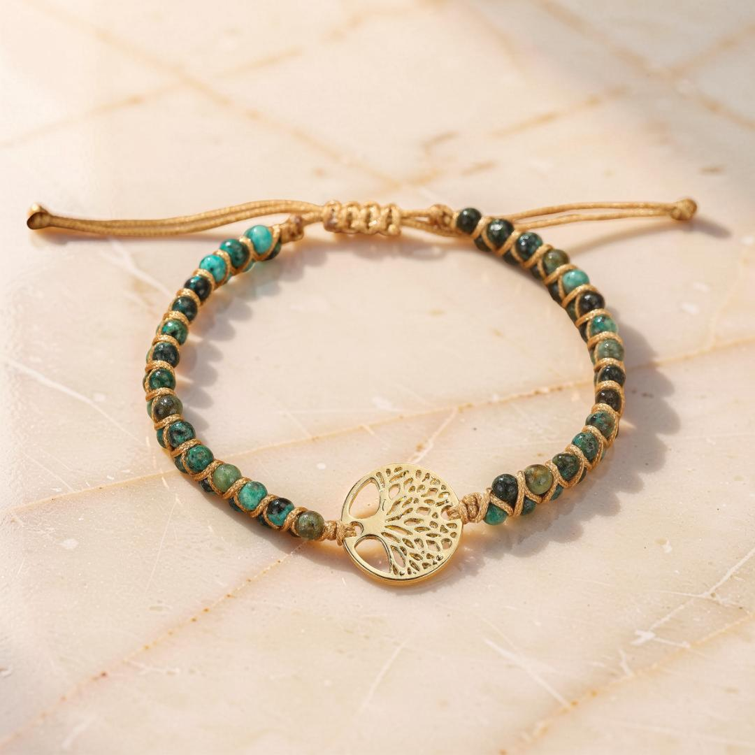 Bracelet Arbre de Vie Jaspe Africain - Bonheur