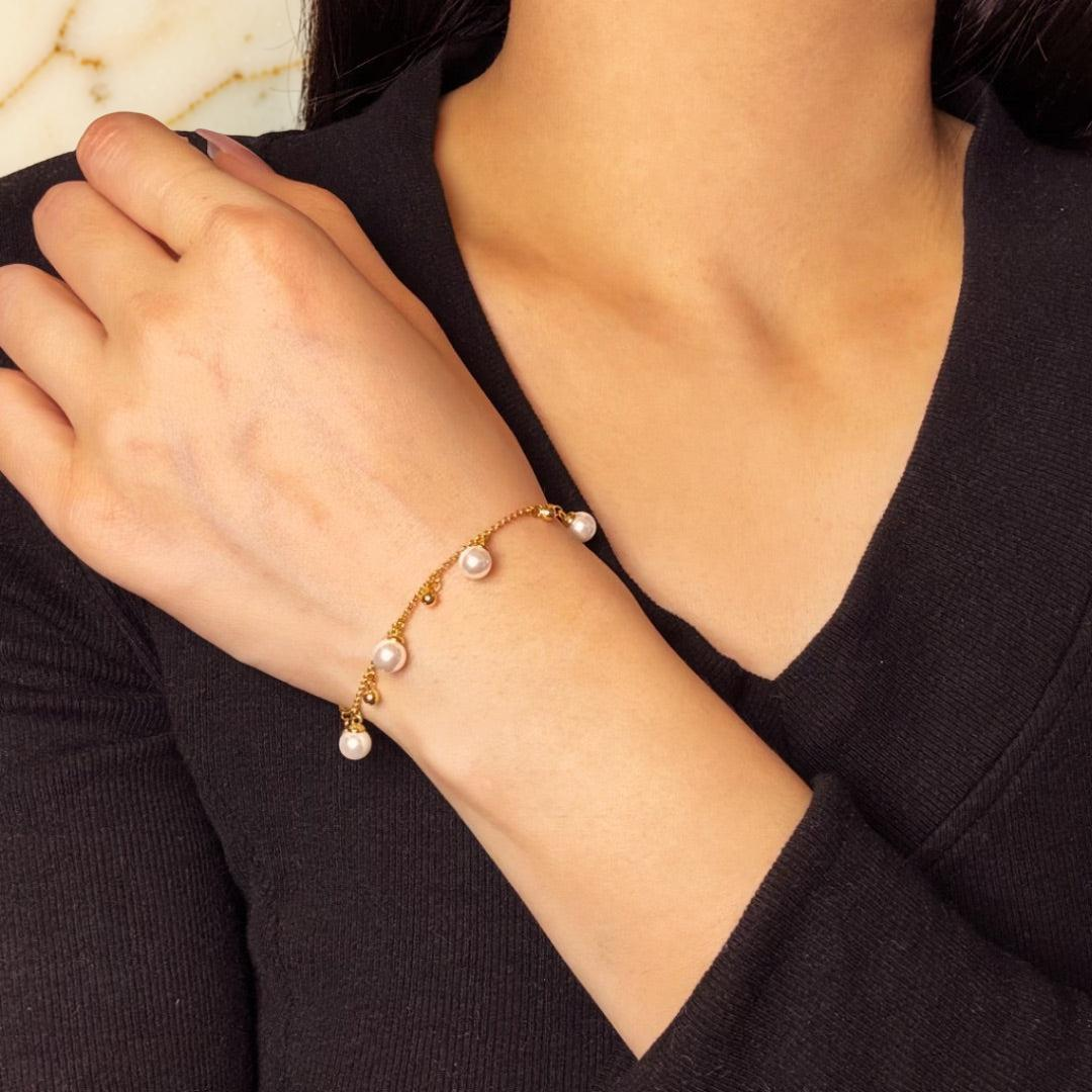 Bracelet Perle – Danse Lumineuse, Argent 925