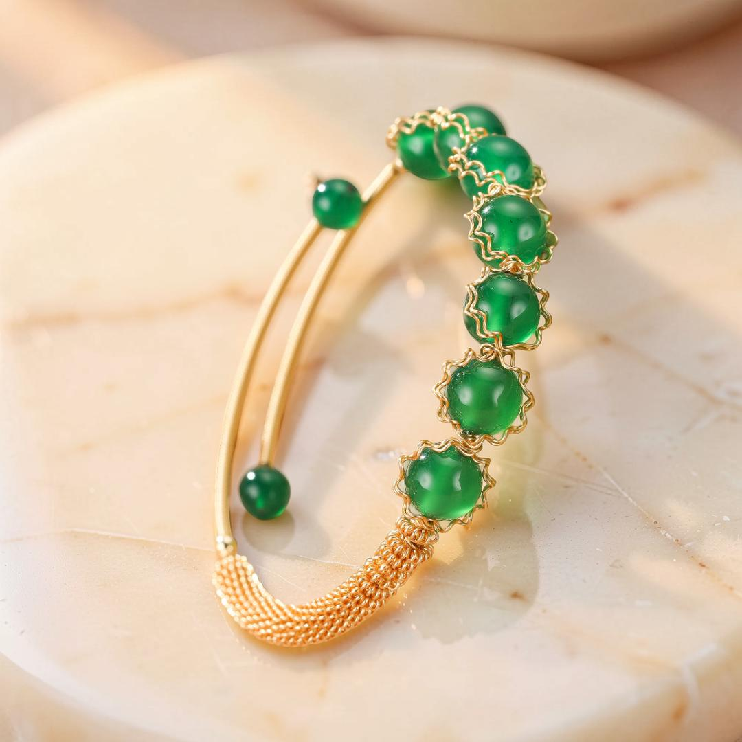 Bracelet Agate Verte – Force d’Harmonie