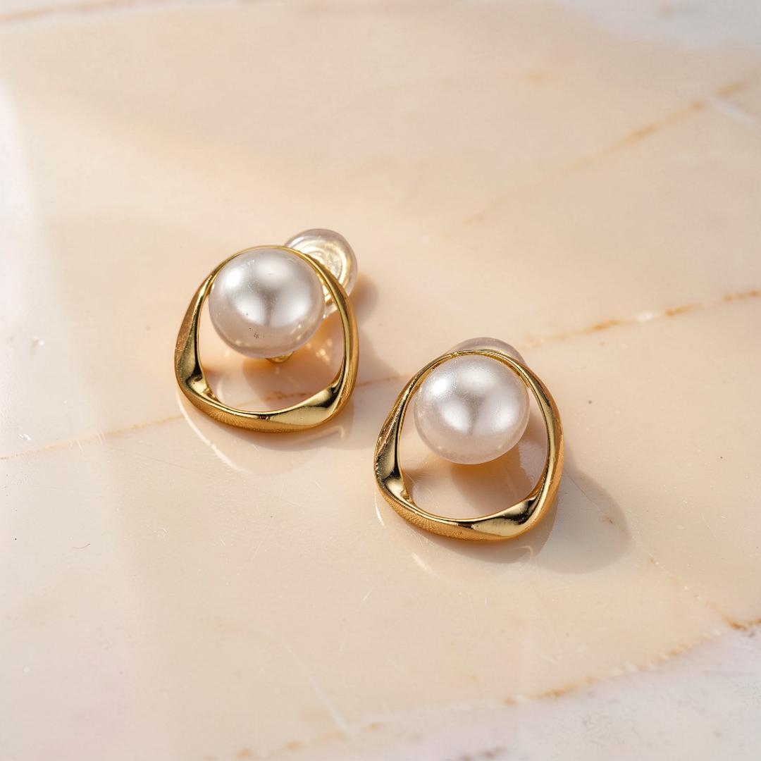Boucles d'Oreilles Perle – Cercle Élégant