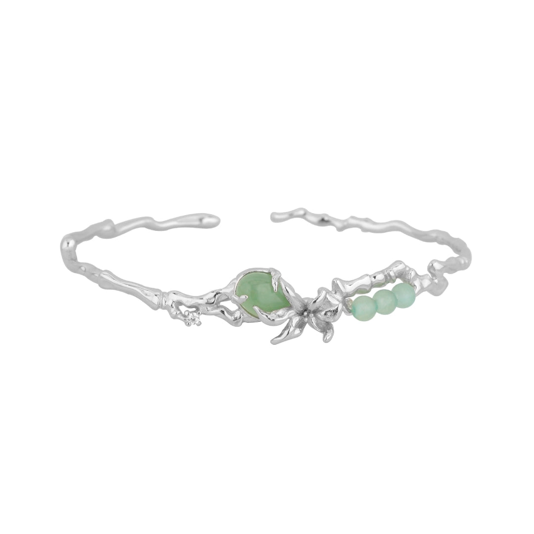 Bracelet Aventurine – Esprit Sauvage, Argent