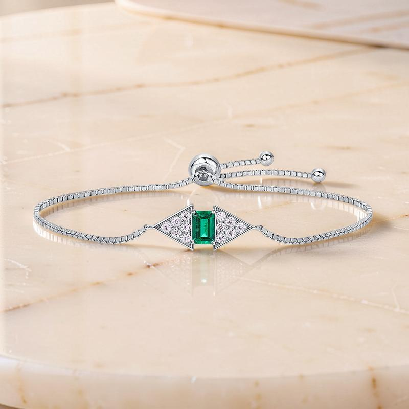 Bracelet Émeraude – Brillance Royale, Argent 925