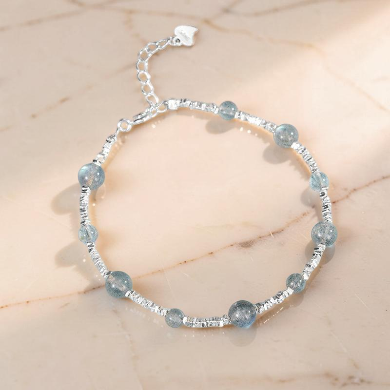 Bracelet Labradorite – Beauté Lunaire, Argent