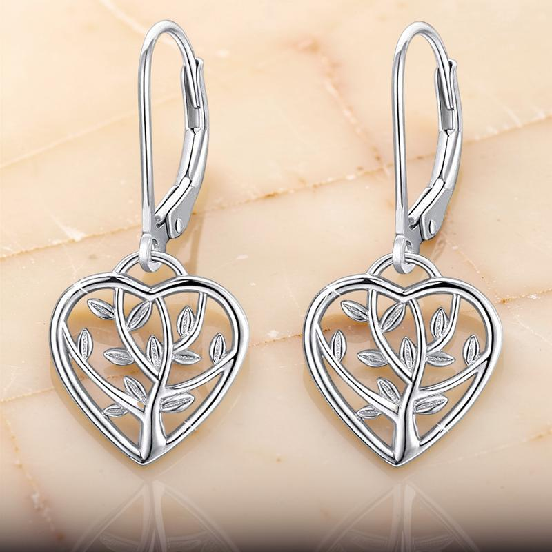 Boucles d'oreilles – Arbre de Vie, Argent 925