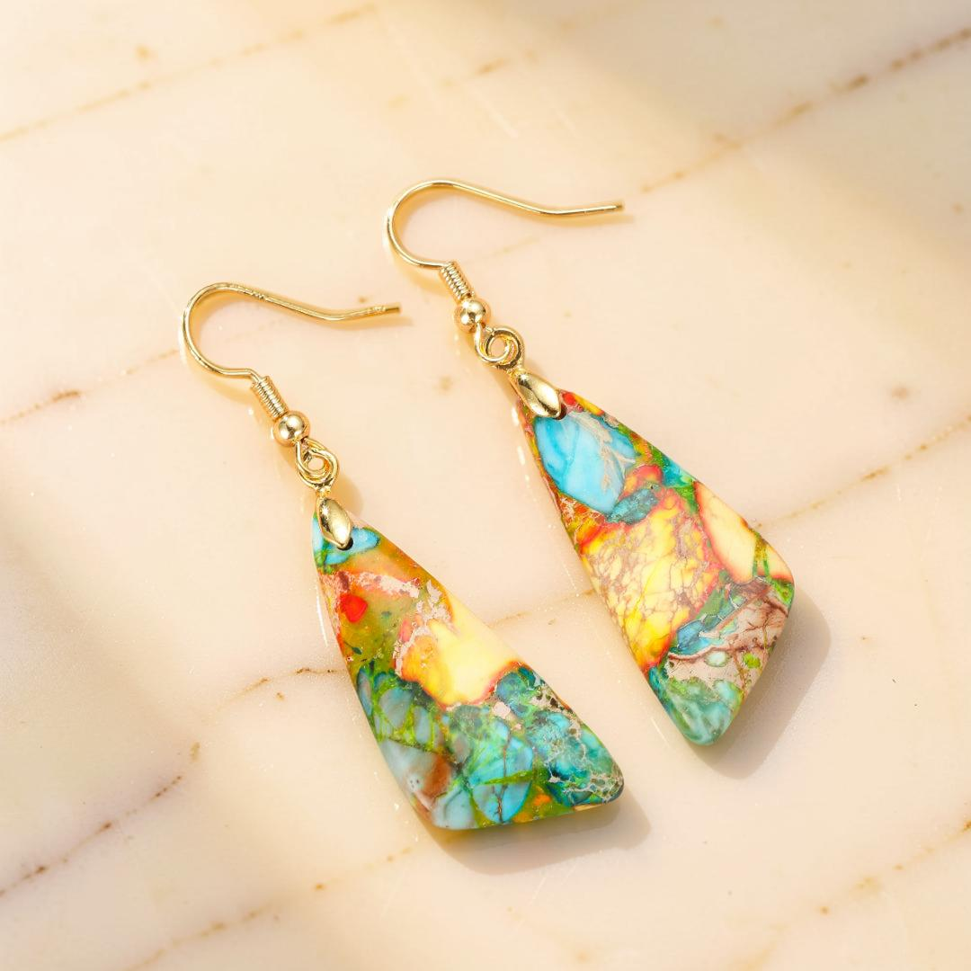 Boucles d’Oreilles Jaspe – Création Divine