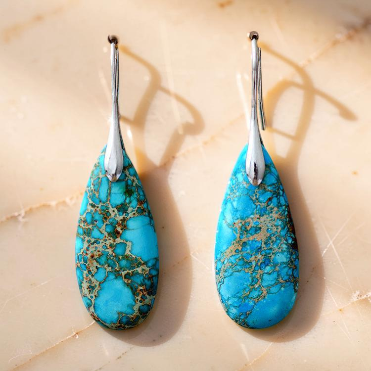 Boucles d'Oreilles Turquoise – Majestueuses