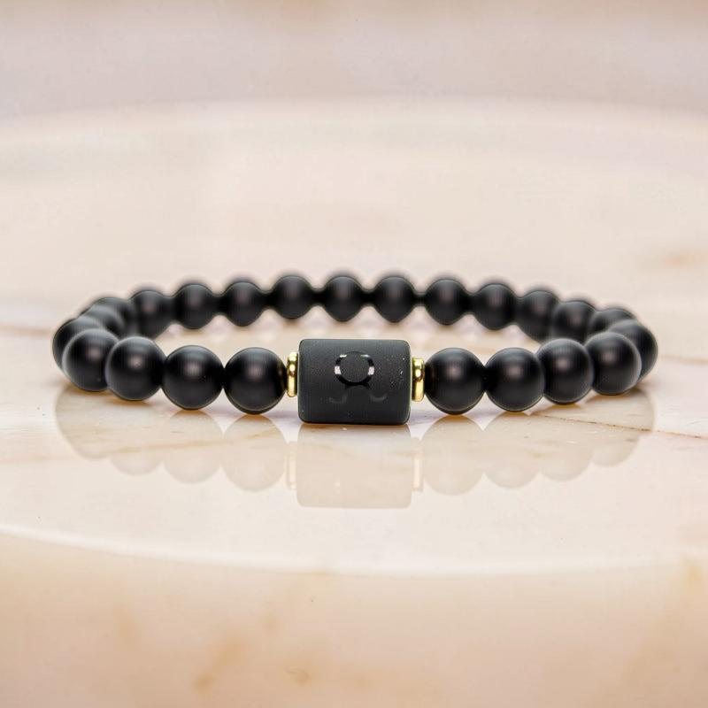 Bracelet Signe Astrologique en Onyx – Protection Astrale