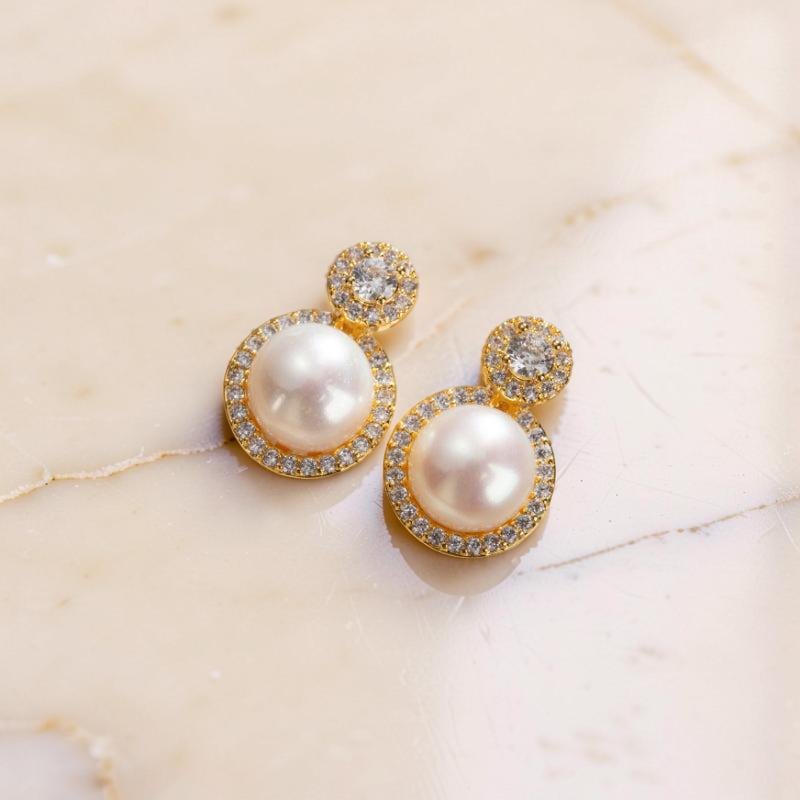 Boucles d'Oreilles Perle – Lueur Royale