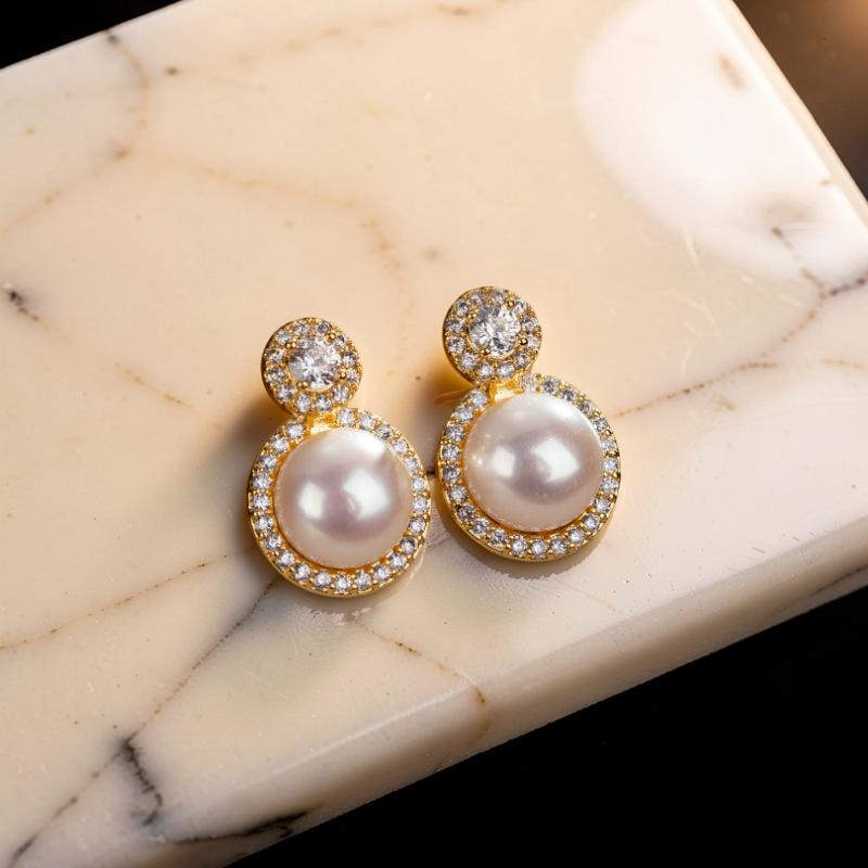 Boucles d'Oreilles Perle – Lueur Royale