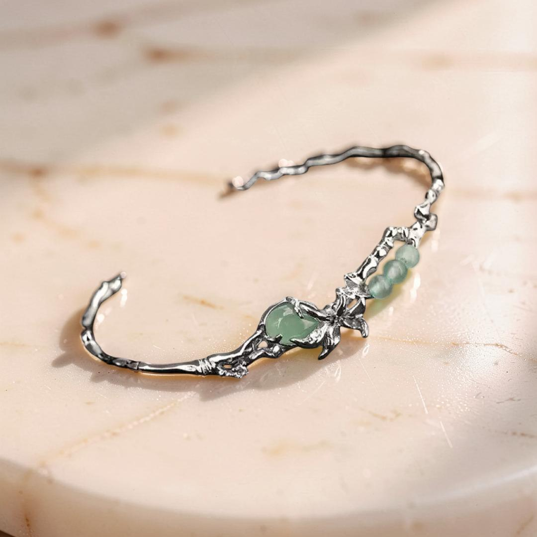 Bracelet Aventurine – Esprit Sauvage, Argent