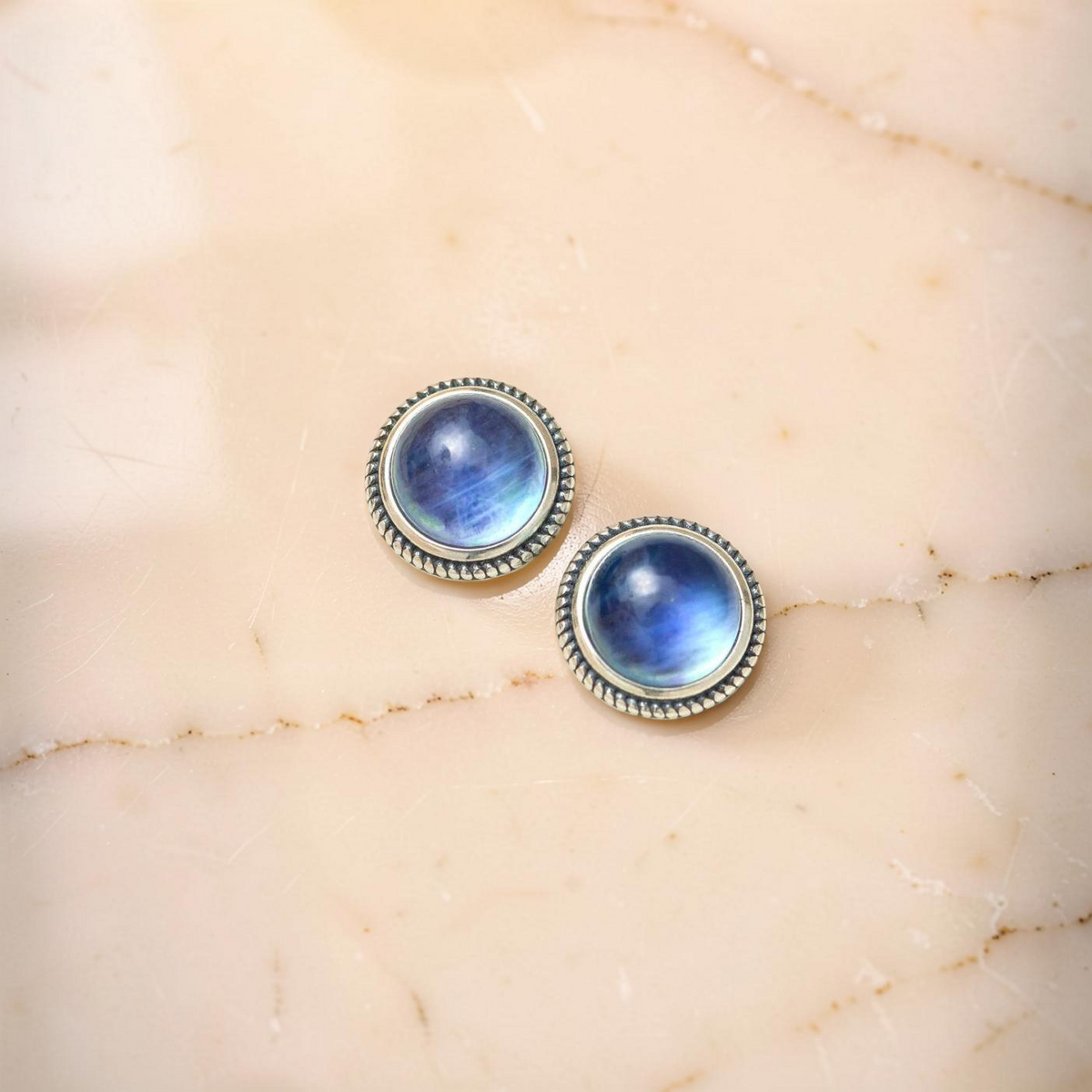 Boucles d'Oreilles Aigue Marine – Azur Élégance, Argent