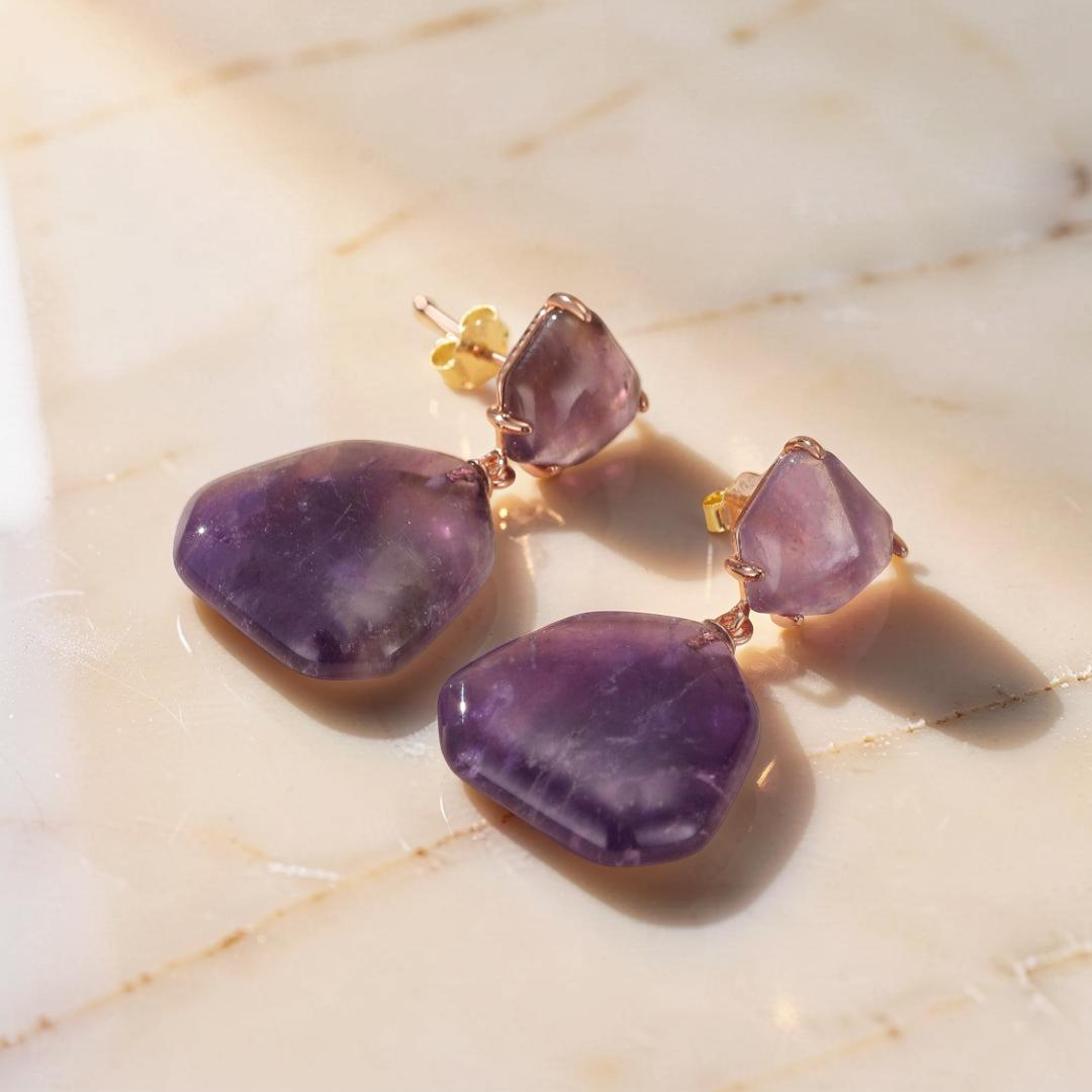 Boucles d'Oreilles Améthyste – Apaisement