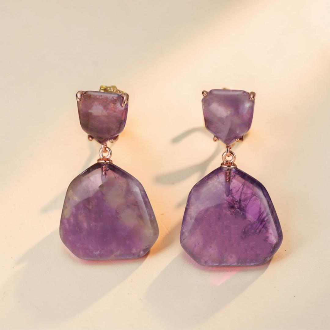 Boucles d'Oreilles Améthyste – Apaisement