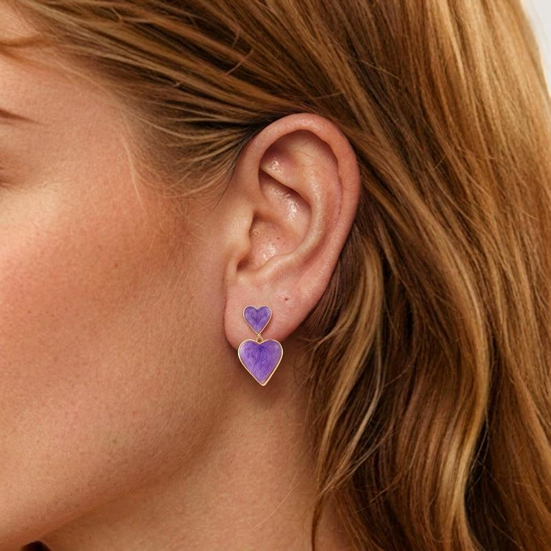 Boucles d'Oreilles Améthyste – Fragments d’Éclipse